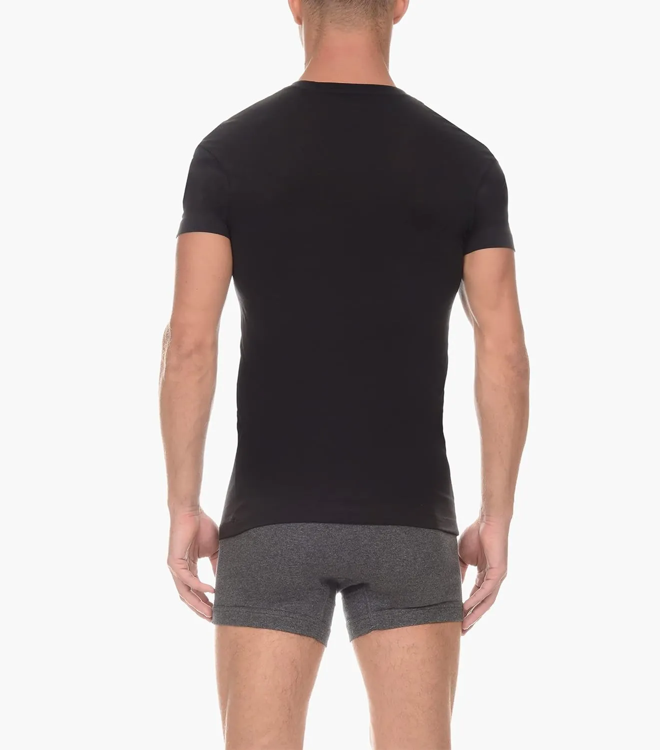 2(X)IST Men's Pima Cotton Slim Fit Deep V-Neck T-Shirt