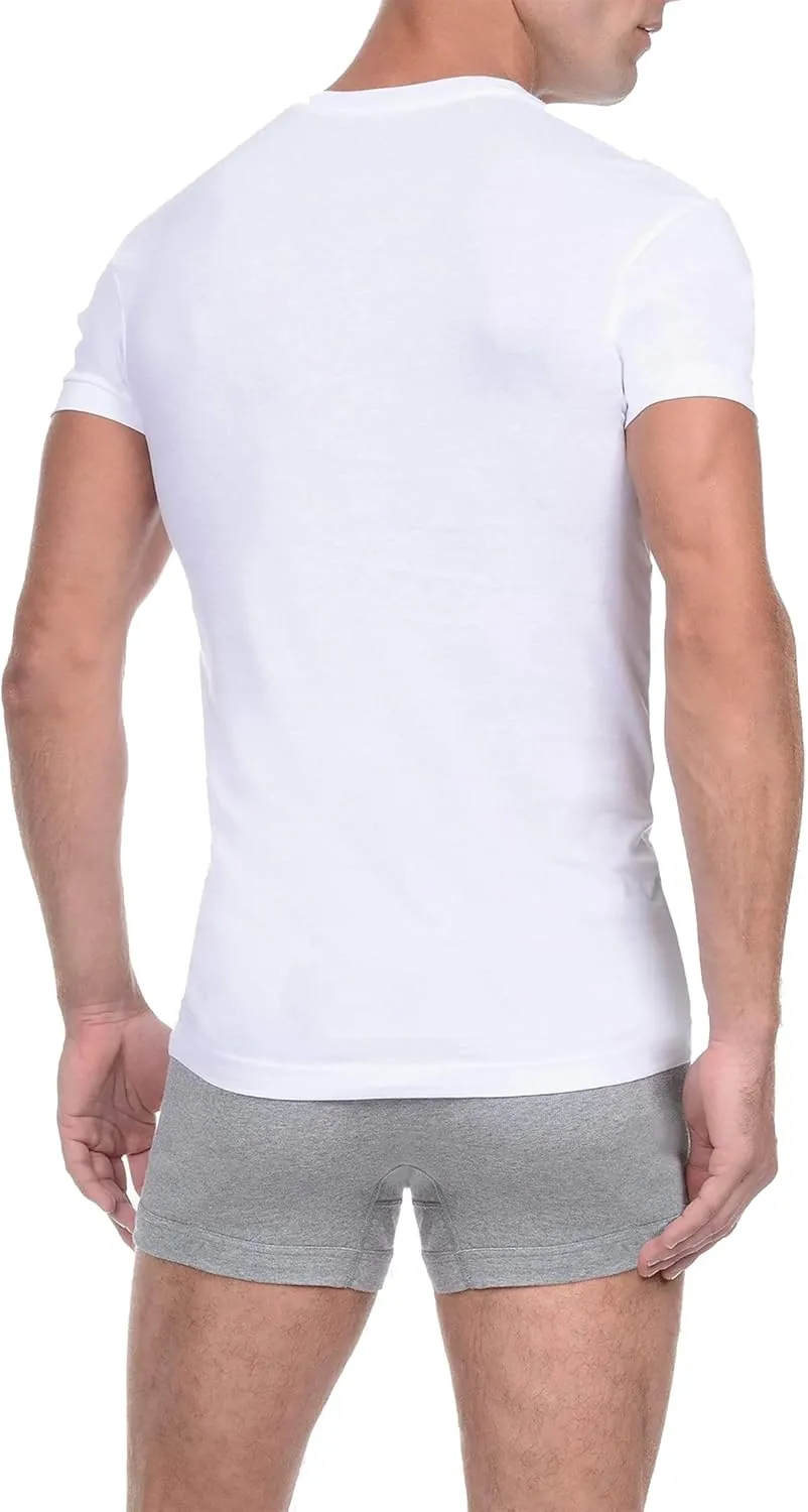 2(X)IST Men's Pima Cotton Slim Fit Deep V-Neck T-Shirt
