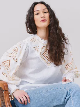 Alemais Women's Cecilia Embroidered Shirt