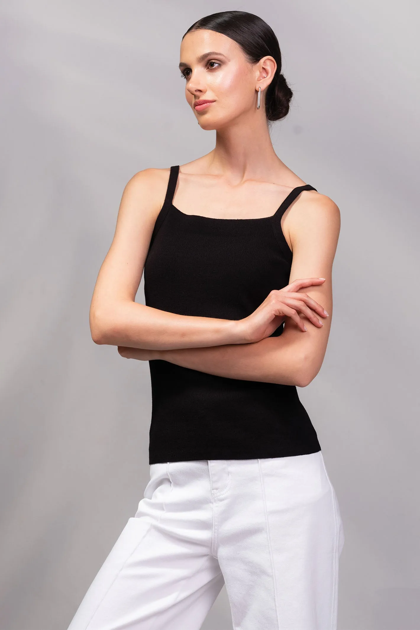 Alison Sheri Cardigan Vest Twin Set Black A45219
