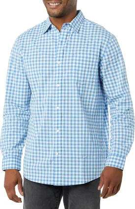 Amazon Essentials Men's Long-Sleeve Regular-fit Stretch Poplin Shirt