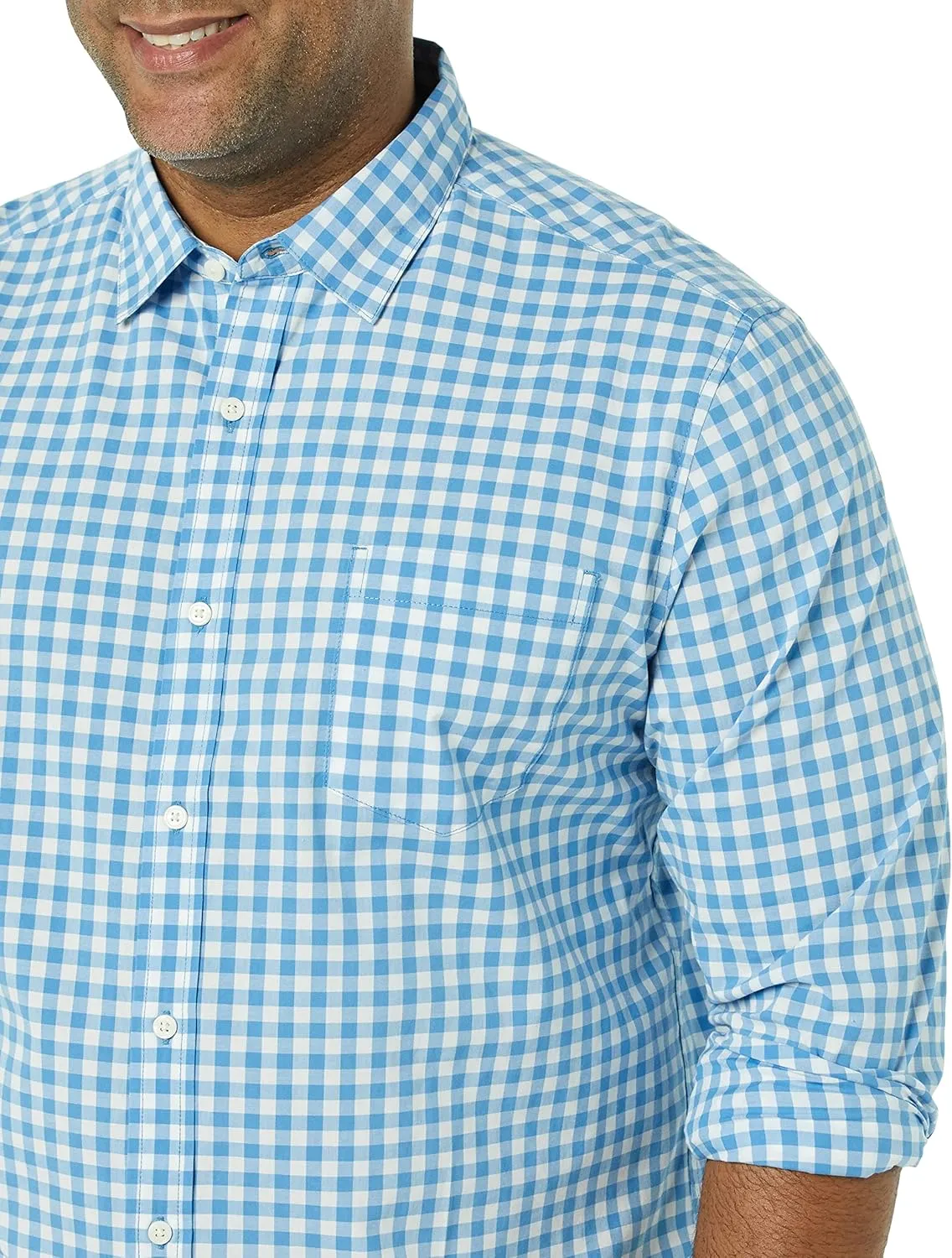 Amazon Essentials Men's Long-Sleeve Regular-fit Stretch Poplin Shirt
