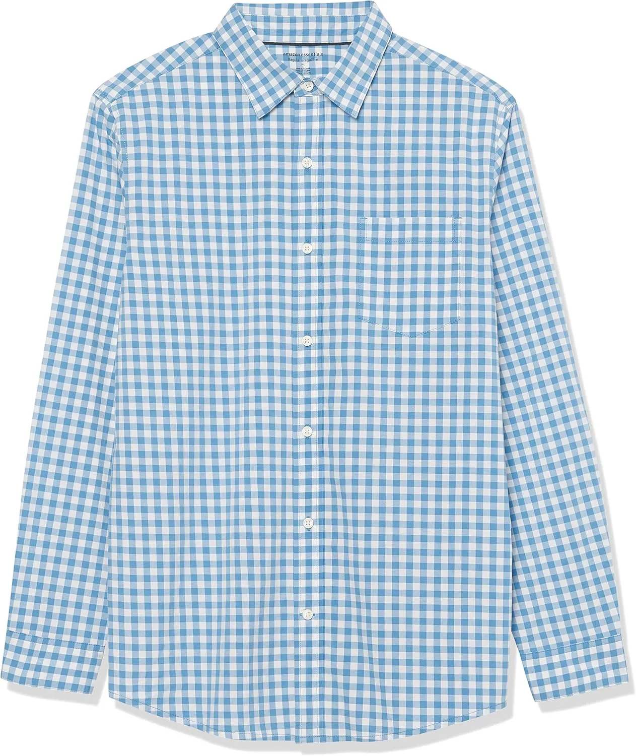 Amazon Essentials Men's Long-Sleeve Regular-fit Stretch Poplin Shirt