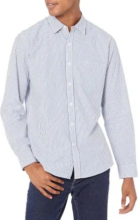 Amazon Essentials Men's Regular-Fit Long-Sleeve Casual Poplin Shirt