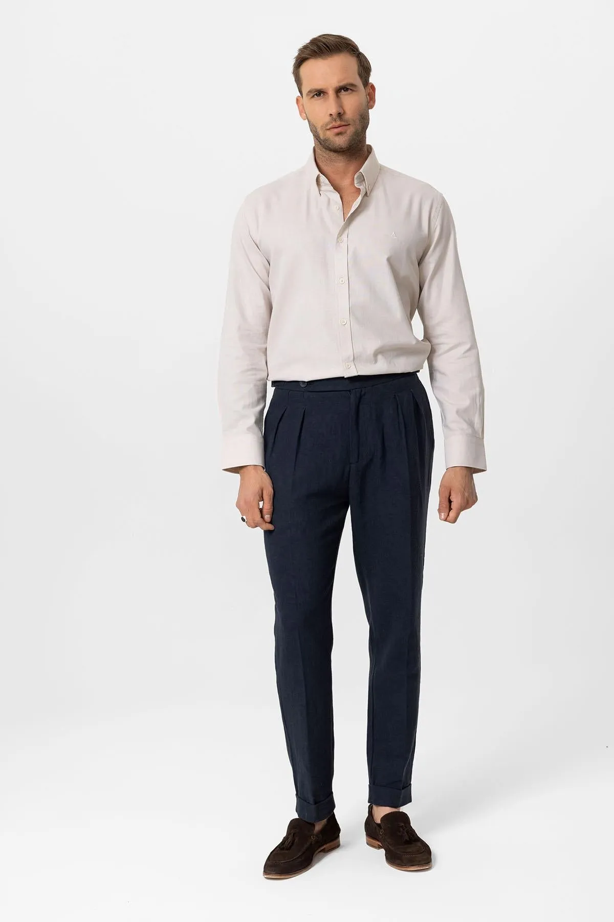 ANT Slim Fit Men's Shirt with Buttoned Collar - Badajoz