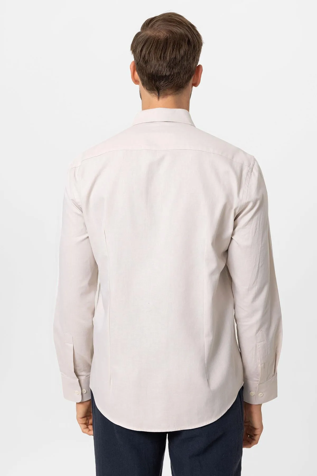 ANT Slim Fit Men's Shirt with Buttoned Collar - Badajoz