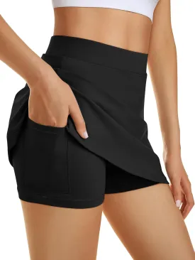 AUTOMET Women's Mini Tennis Skirt with Shorts Underneath 2025 Athletic Workout Cute Golf Skorts Trendy Summer Gym Clothes