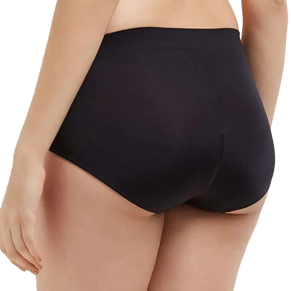 B-Smooth High Waist Full Coverage Everyday Wear Brief Panty - Black