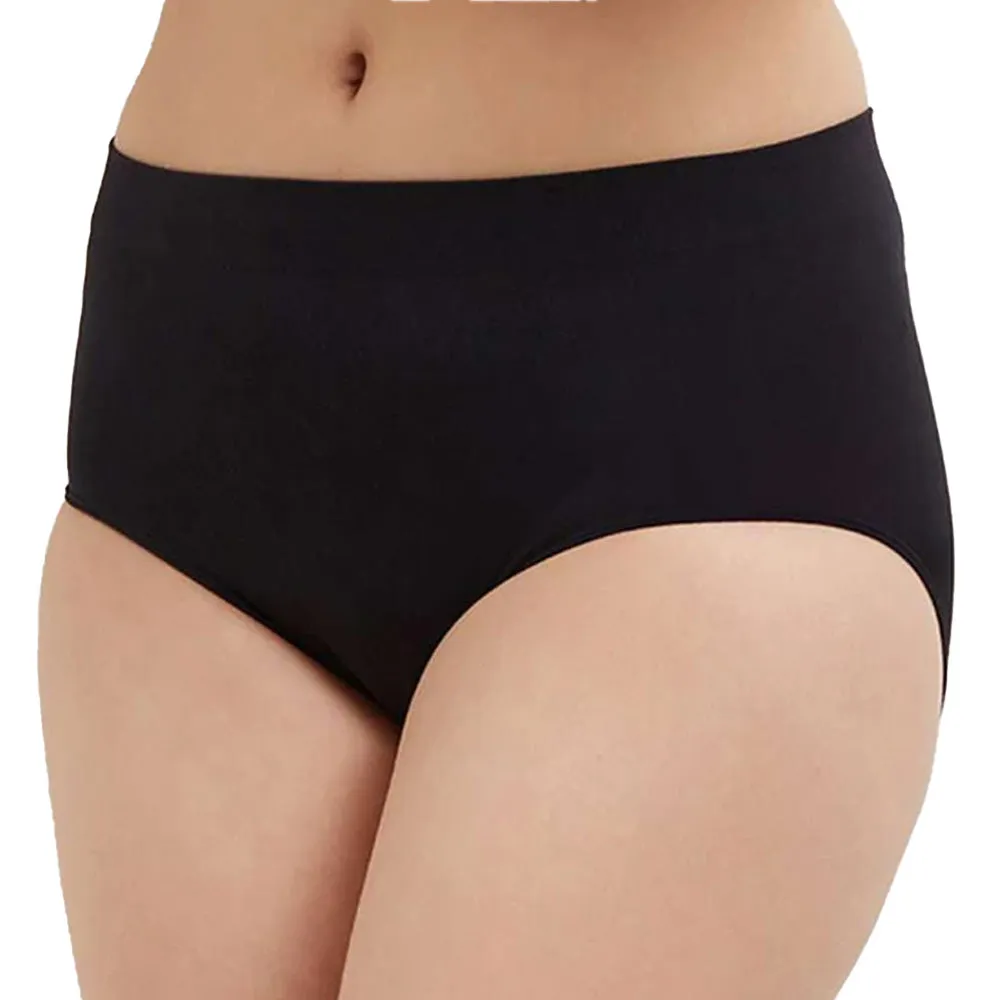 B-Smooth High Waist Full Coverage Everyday Wear Brief Panty - Black