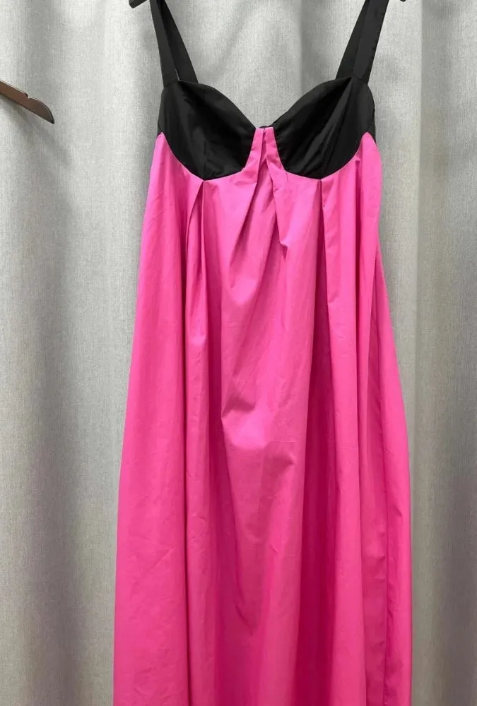 Boho Beach Maxi Dress - Pink Spaghetti Strap - Backless Bow Tie Loose Slip Long Dress