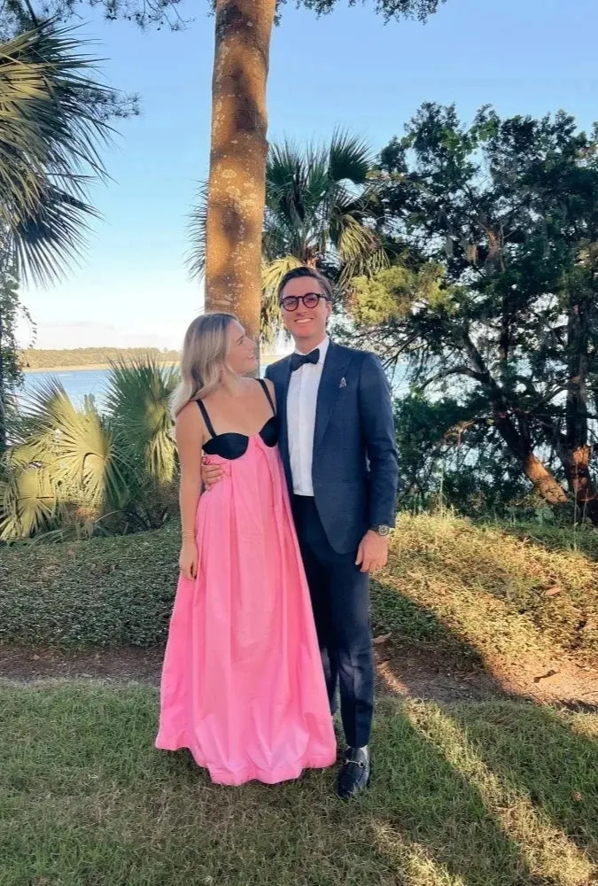 Boho Beach Maxi Dress - Pink Spaghetti Strap - Backless Bow Tie Loose Slip Long Dress