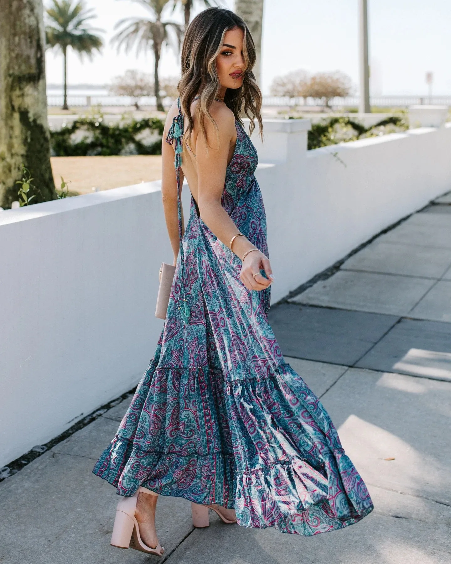 Boho Maxi Dress,  Bryony Blue Gypsy