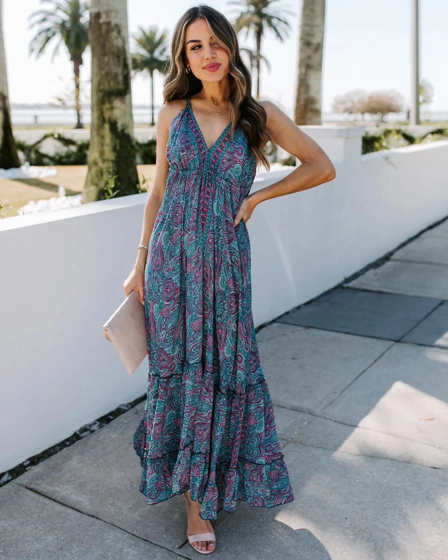 Boho Maxi Dress,  Bryony Blue Gypsy