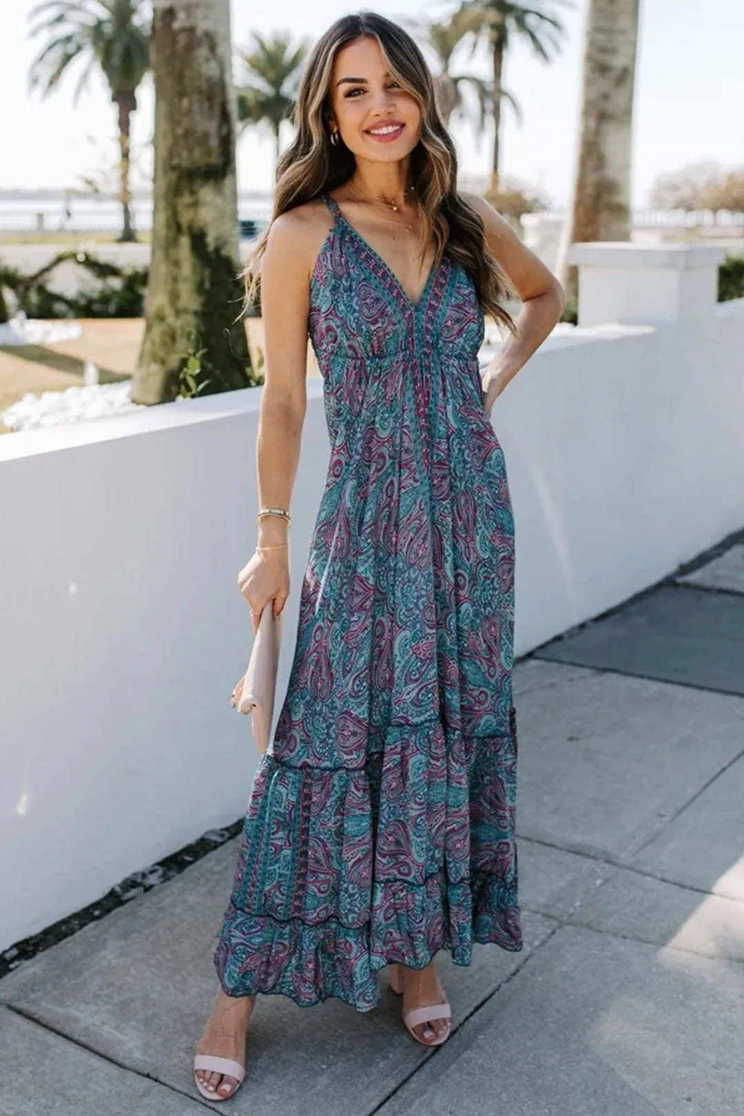 Boho Maxi Dress,  Bryony Blue Gypsy