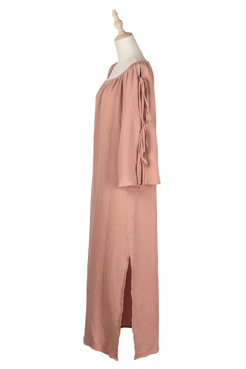 Boho Maxi Dress, Gown, Pink Kind Heart