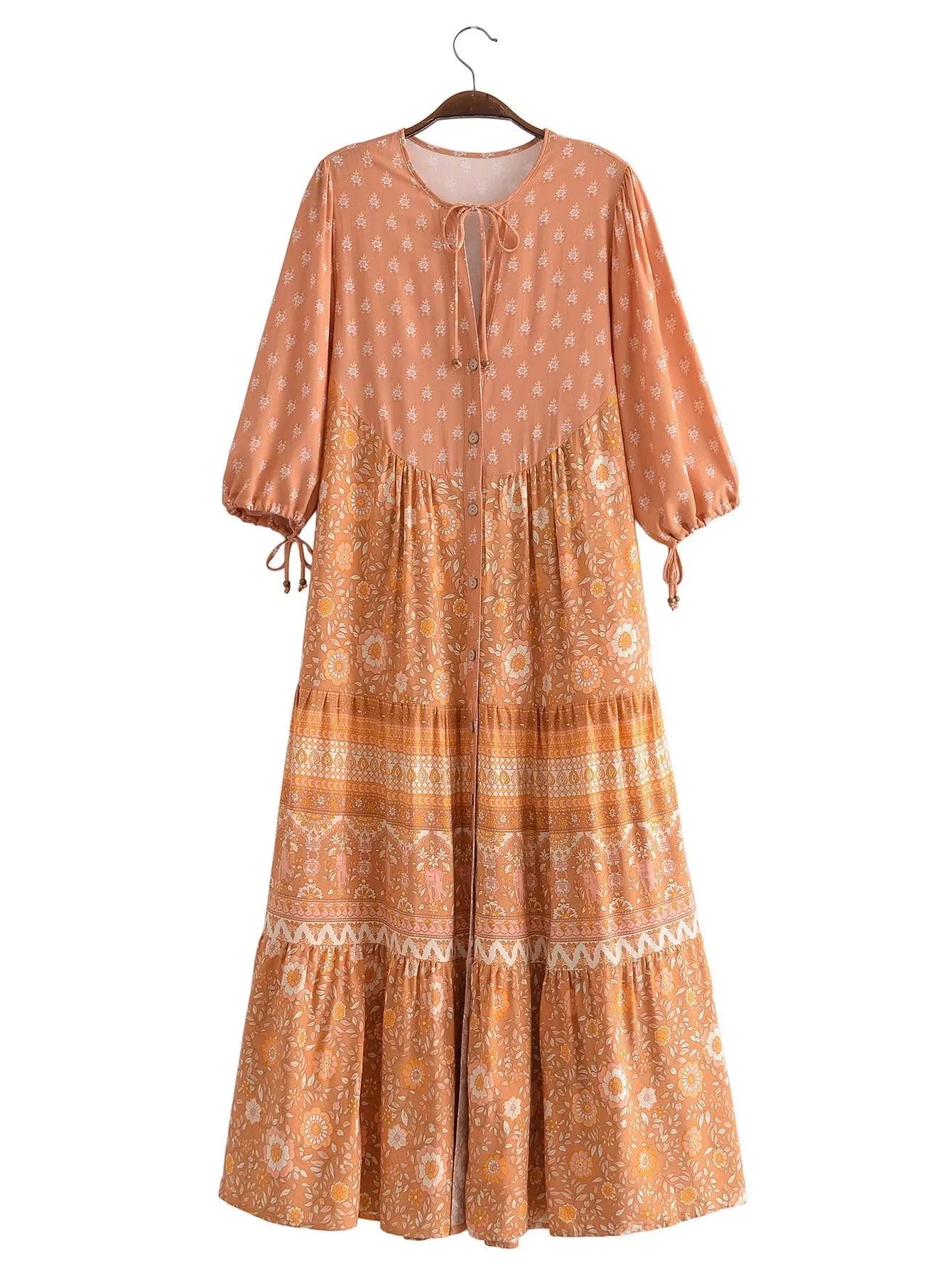 Boho Maxi Dress, Sundress, Dustry Romani Eulalie