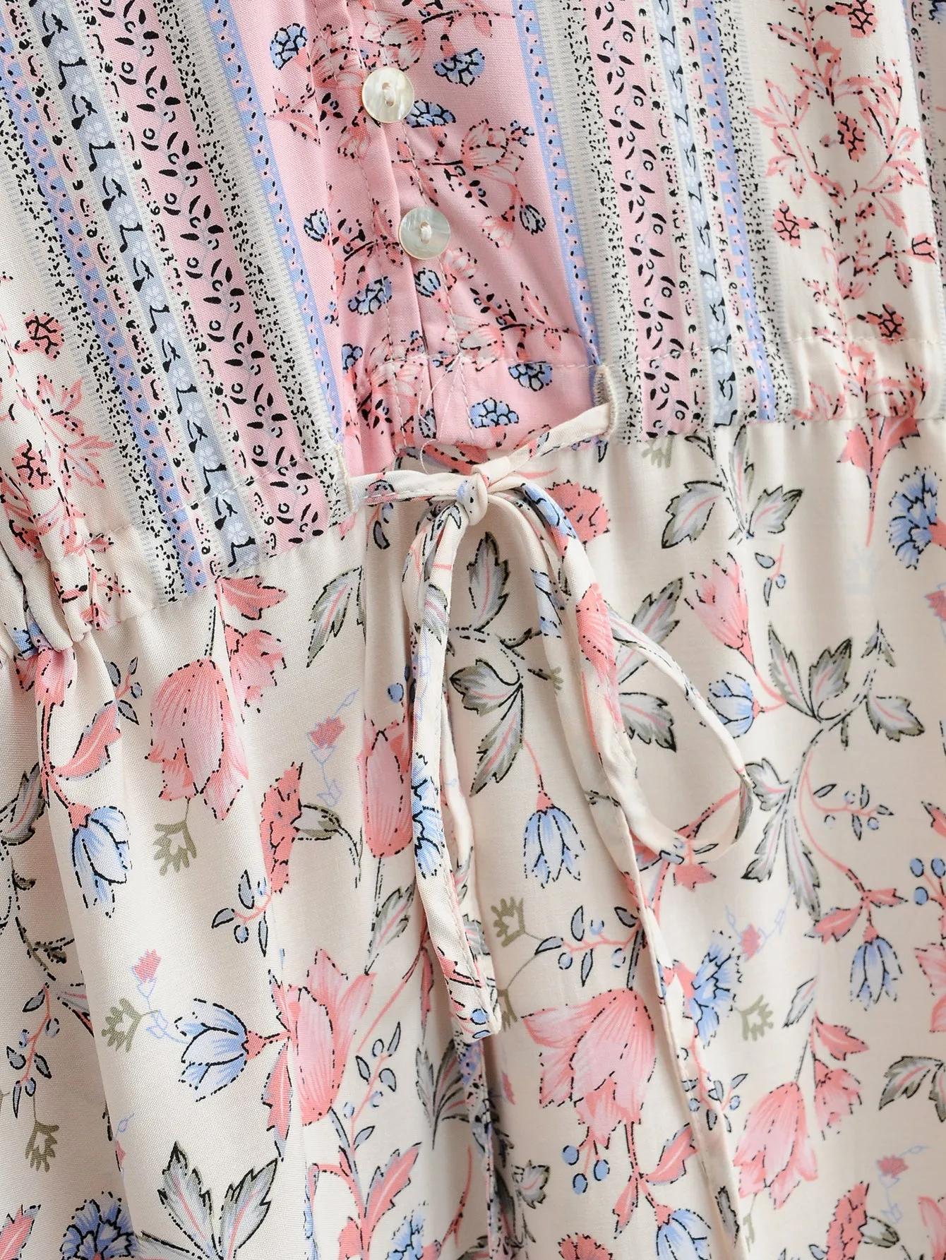 Boho Midi Dress, Sundress, Pink Blush Rose