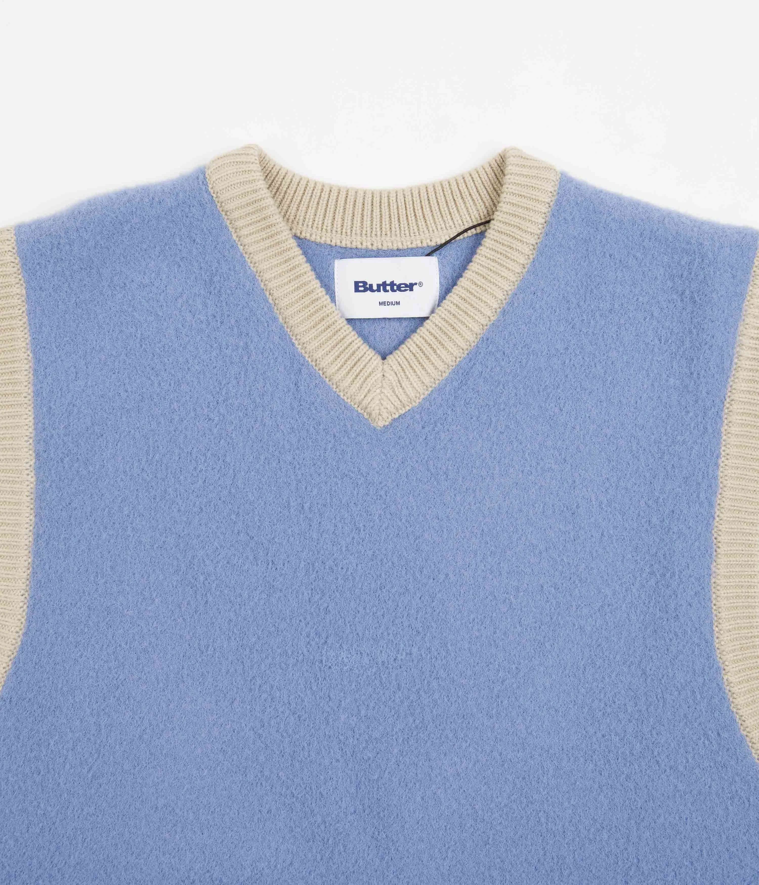 Butter Goods Mohair Knitted Vest - Dusk Blue