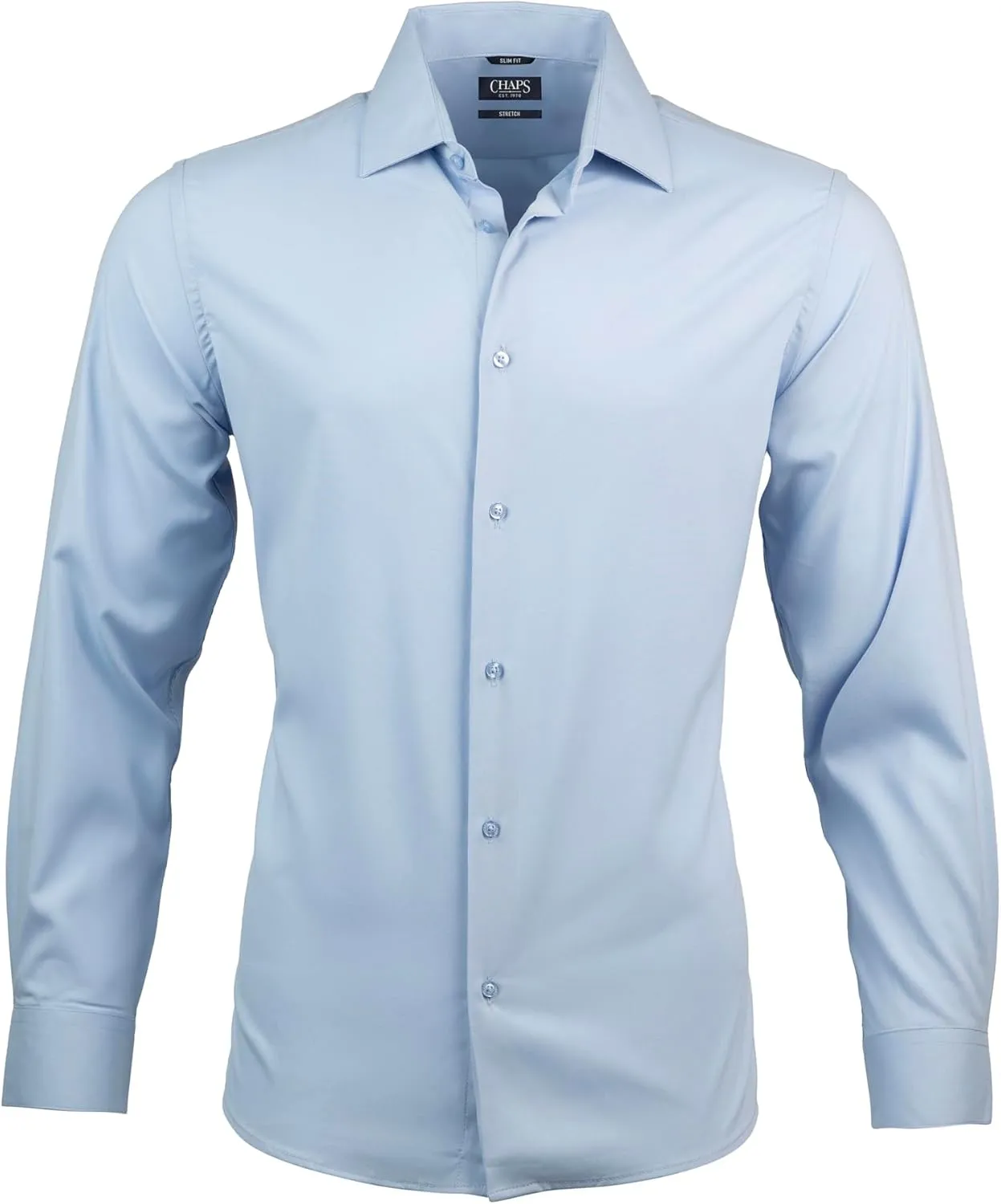 Chaps Regular Fit Long Sleeve Button Down Dress Shirts for Men - Wrinkle Free Long Sleeve Shirt Mens Formal 4-Way Stretch