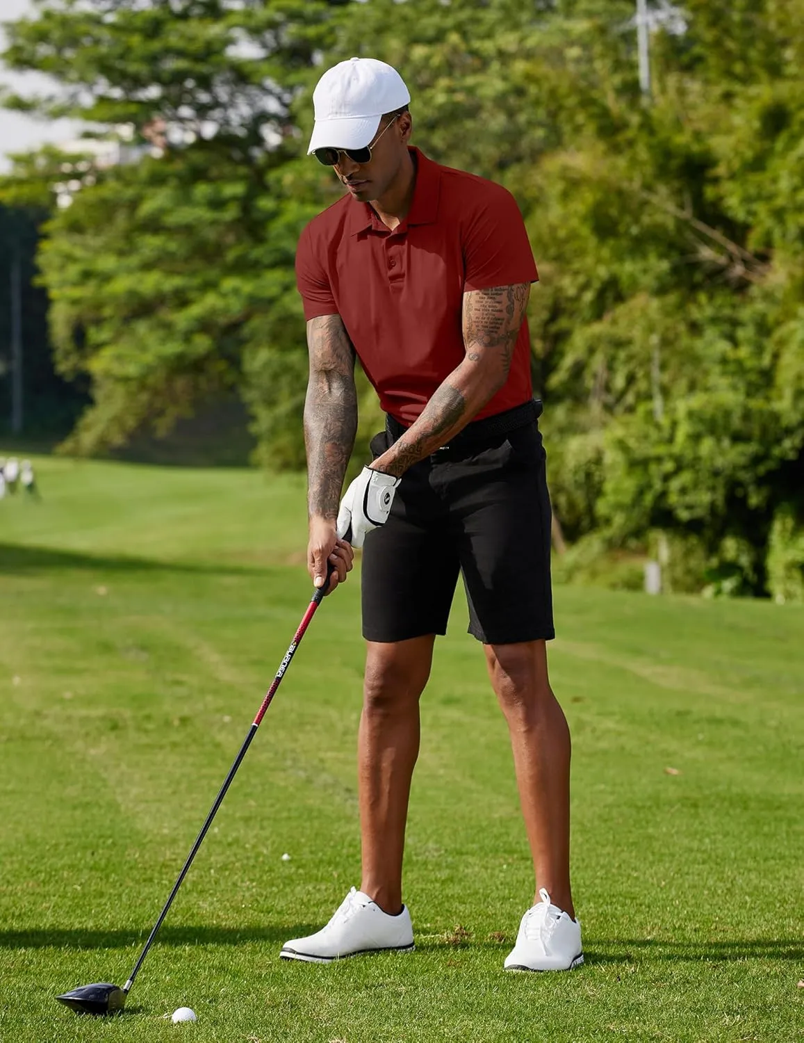 COOFANDY Men's Polo Shirts Short Sleeve Moisture Wicking Golf Shirt Fashion Casual Collared T-Shirt