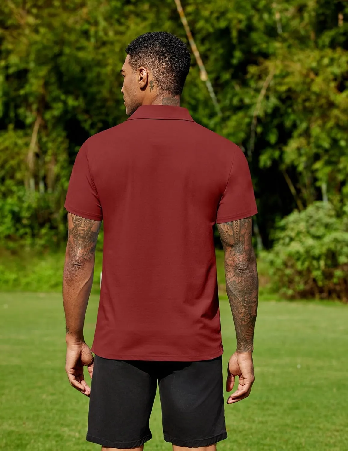 COOFANDY Men's Polo Shirts Short Sleeve Moisture Wicking Golf Shirt Fashion Casual Collared T-Shirt