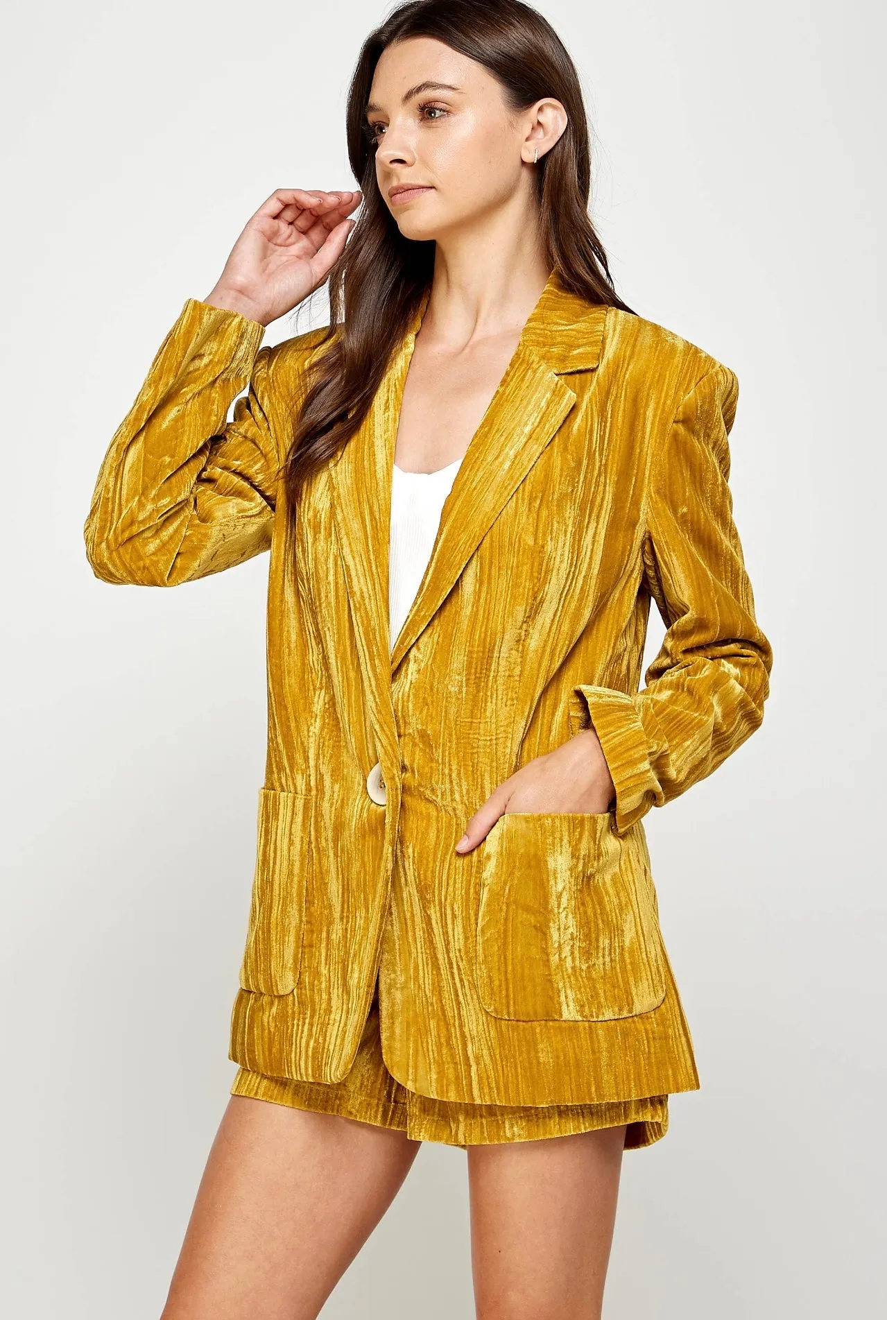 Evening Glow Velvet Blazer