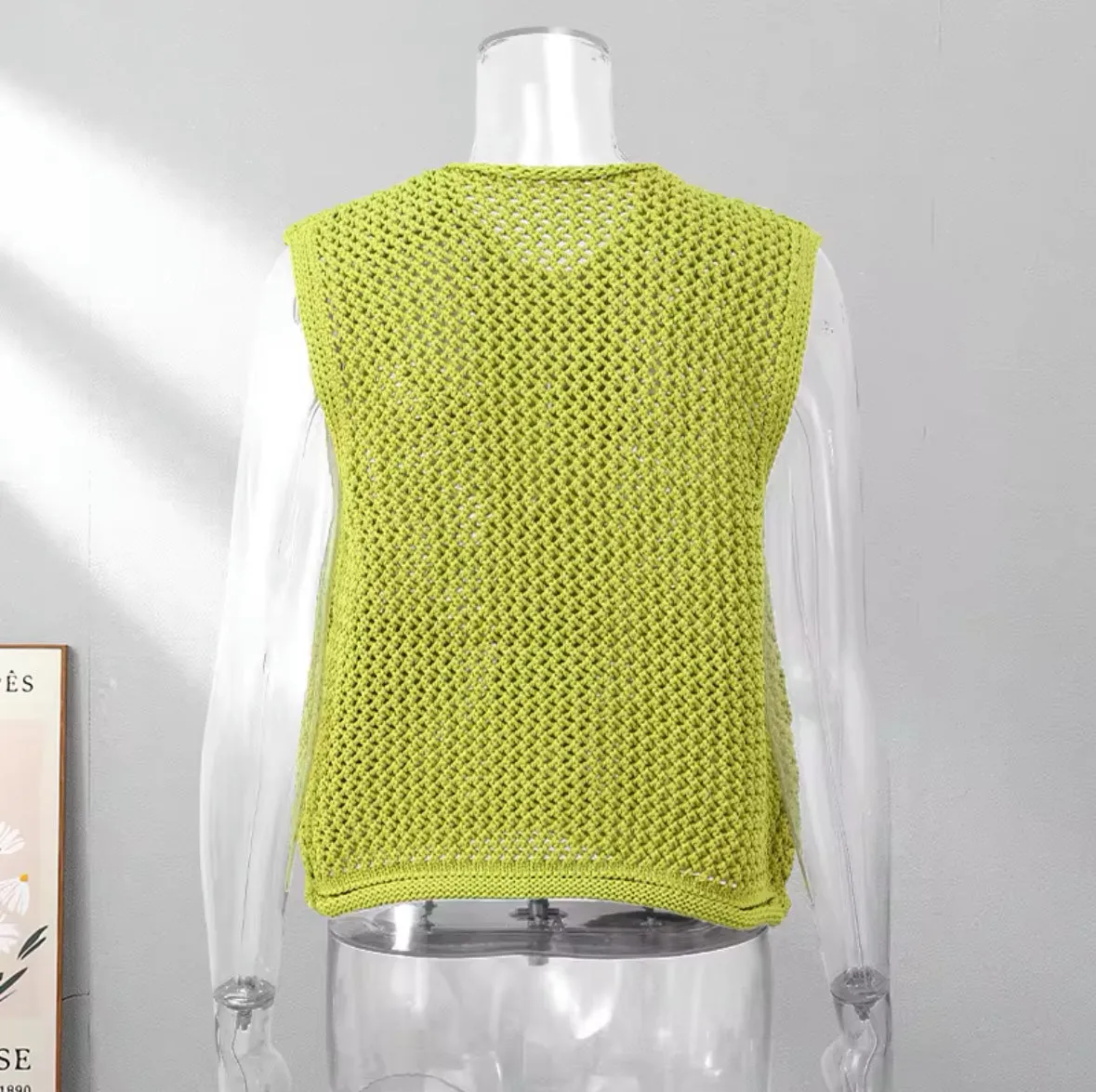 Girl On The Go Knitted Button Up Vest