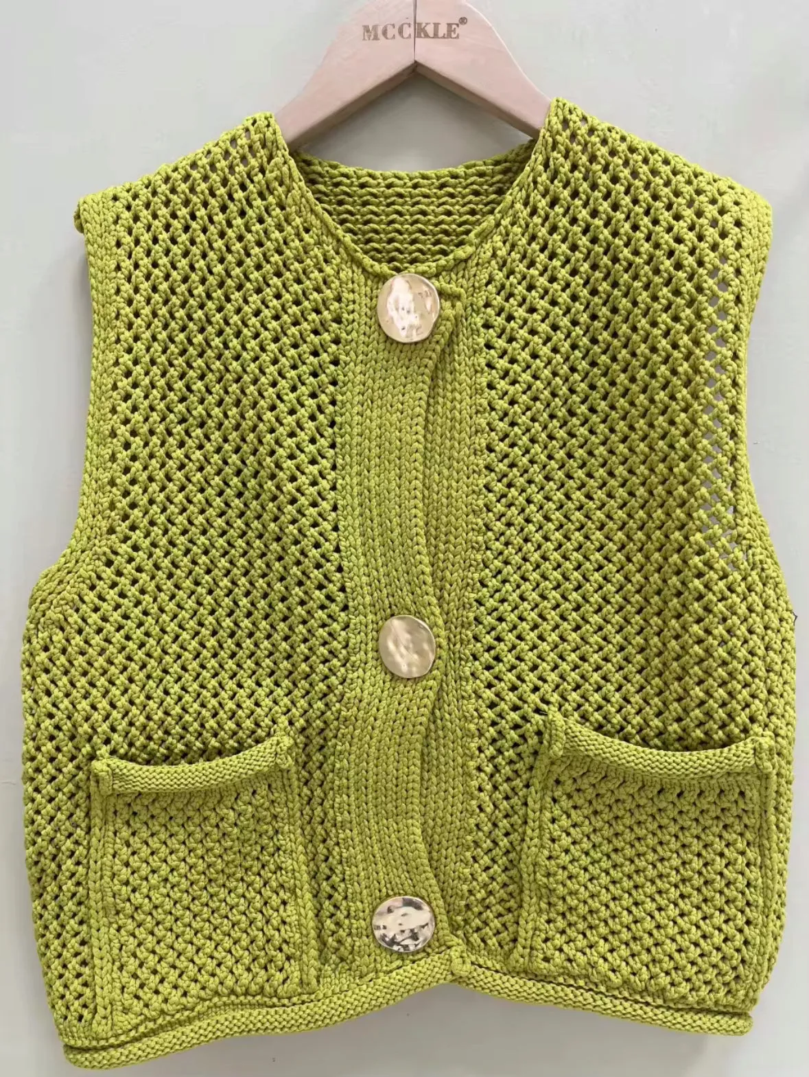 Girl On The Go Knitted Button Up Vest