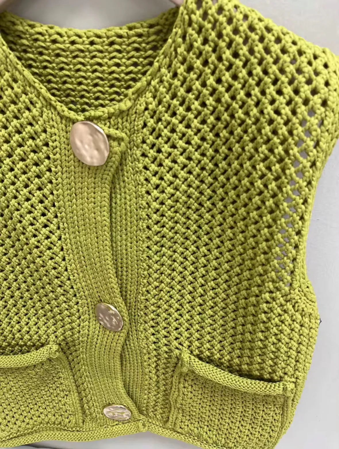Girl On The Go Knitted Button Up Vest