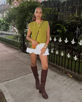 Girl On The Go Knitted Button Up Vest