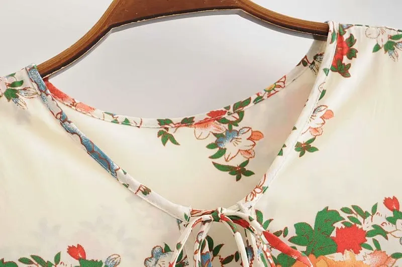 Gown Dress, Boho Maxi Dress, Loose Dress,  White Floral