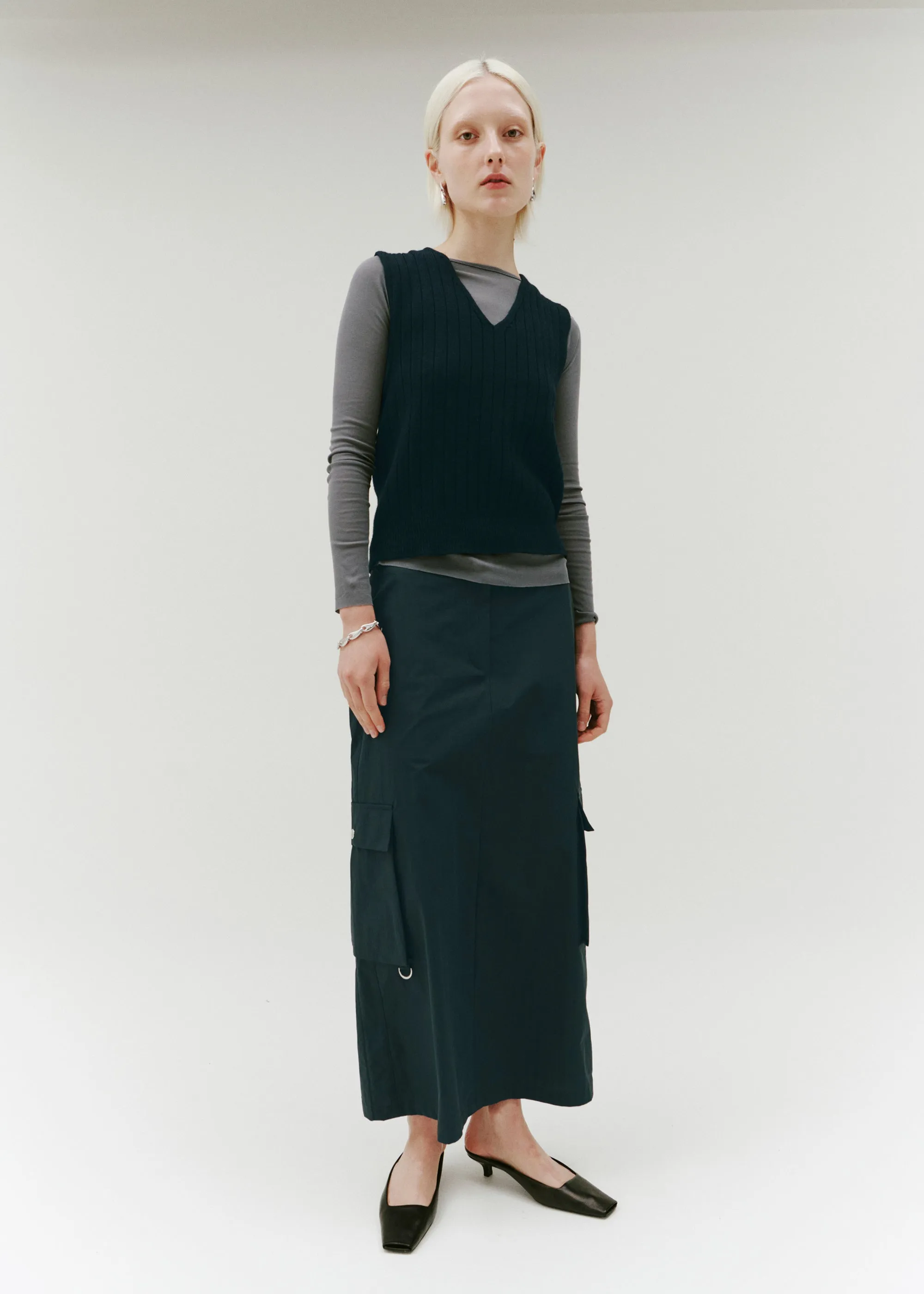 Identity Cargo Skirt ~ Ink