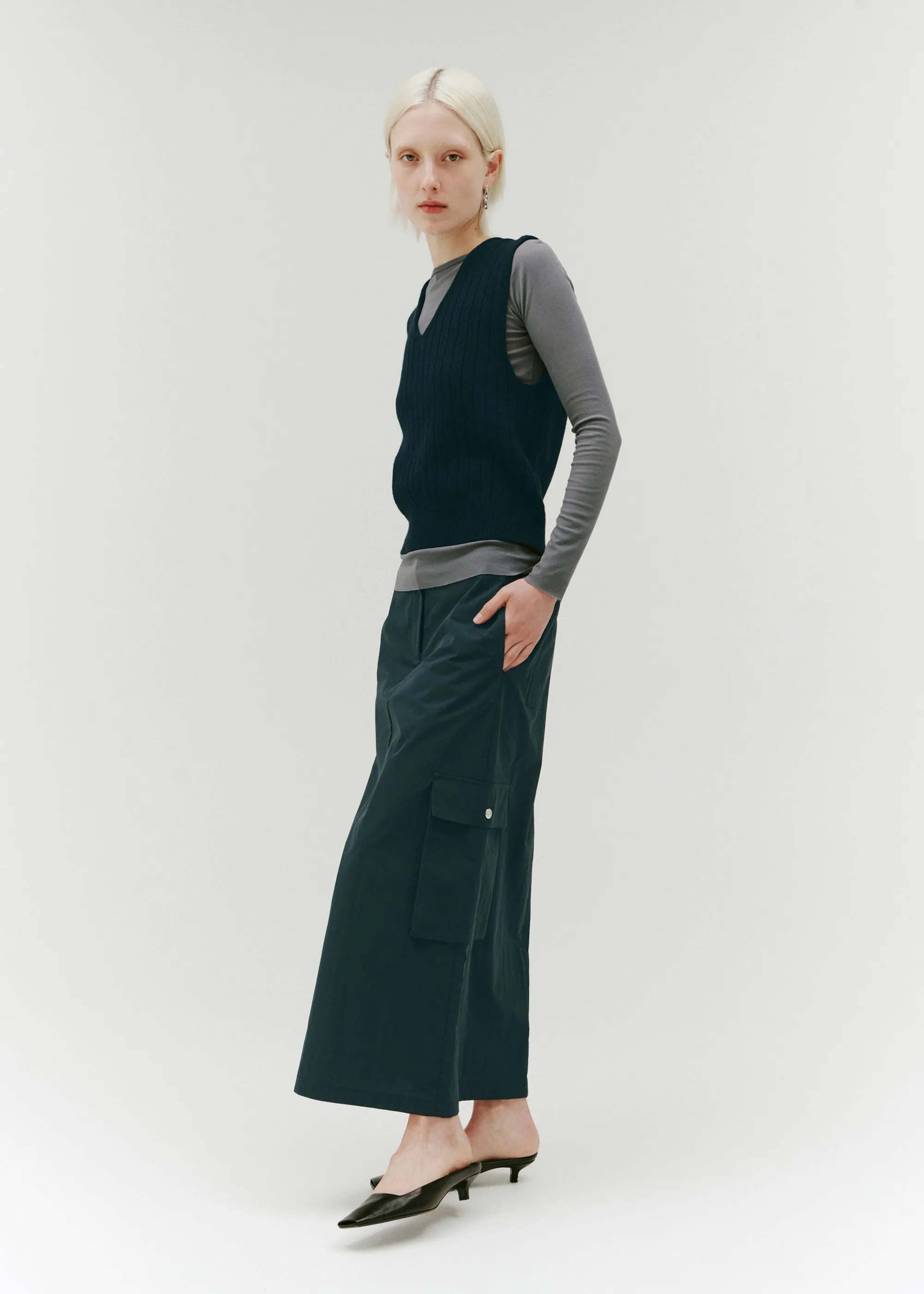 Identity Cargo Skirt ~ Ink