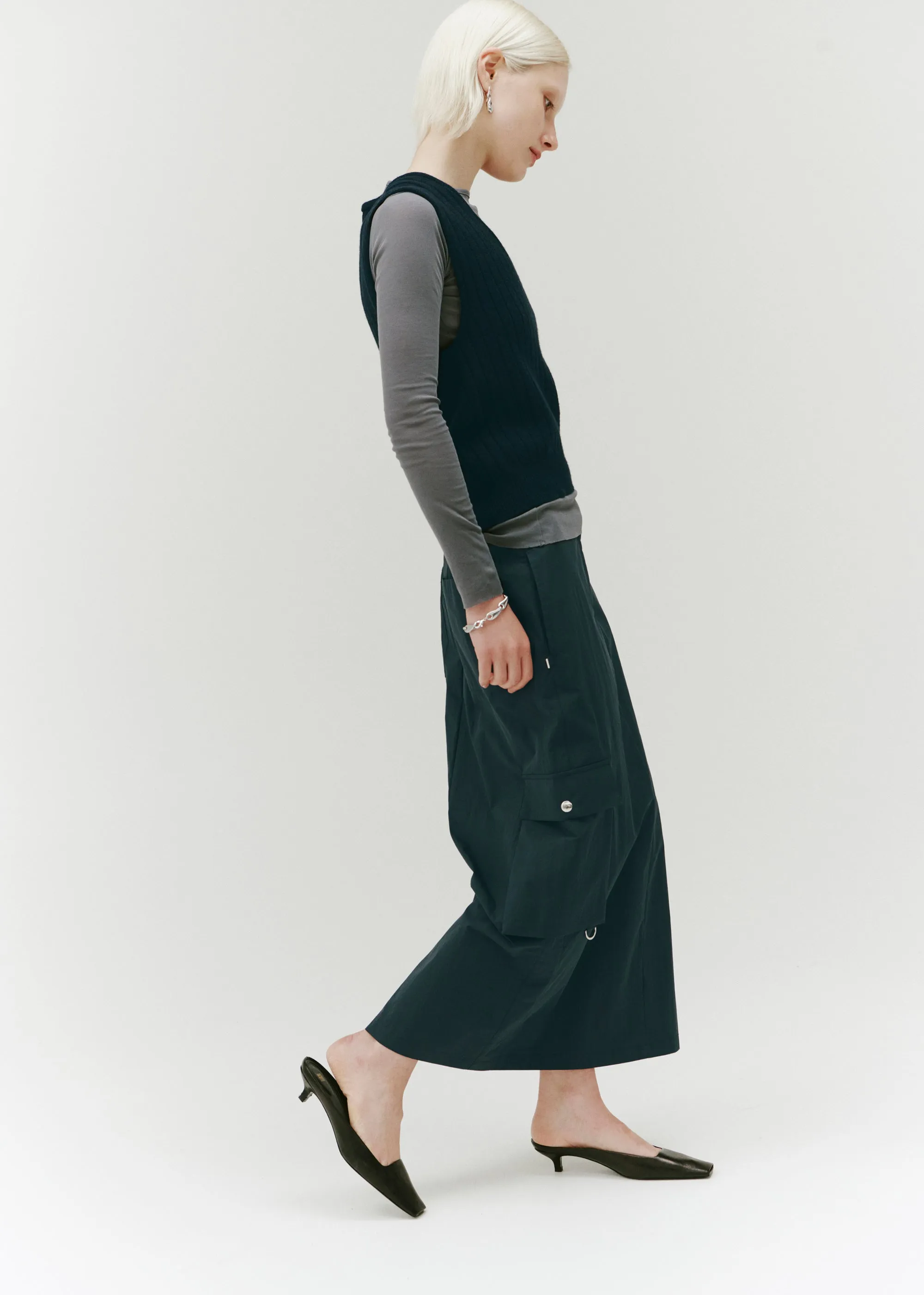 Identity Cargo Skirt ~ Ink