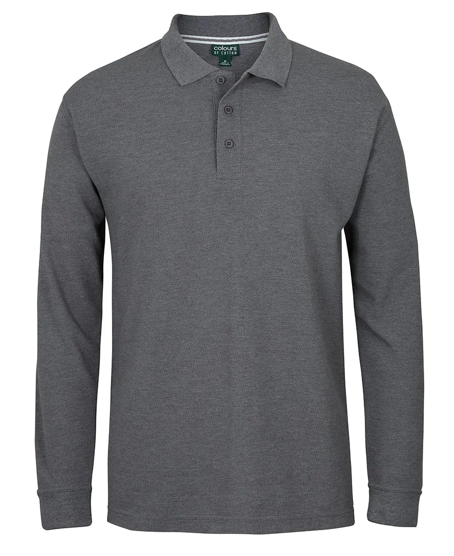 JB'S COLOURS OF COTTON L/S PIQUE POLO - S2ML