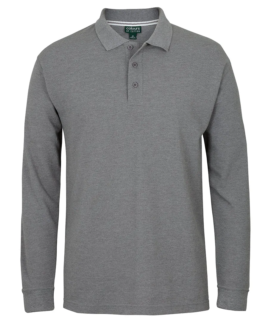 JB'S COLOURS OF COTTON L/S PIQUE POLO - S2ML