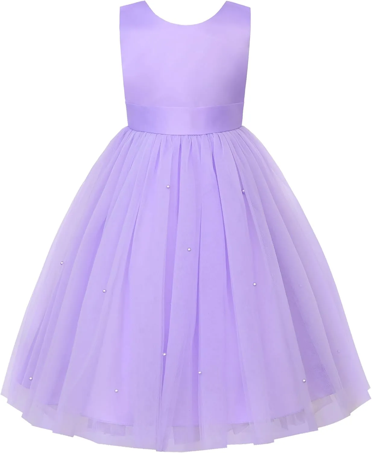 JerrisApparel Flower Girls Dress Wedding Satin Dresses Princess Birthday Party Prom Ball Gown