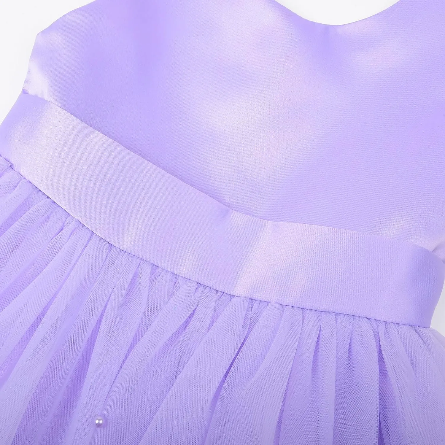 JerrisApparel Flower Girls Dress Wedding Satin Dresses Princess Birthday Party Prom Ball Gown