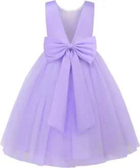 JerrisApparel Flower Girls Dress Wedding Satin Dresses Princess Birthday Party Prom Ball Gown