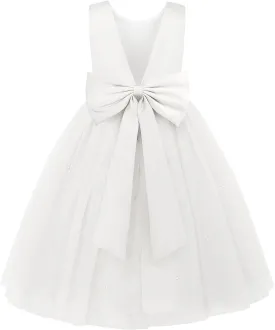 JerrisApparel Flower Girls Dress Wedding Satin Dresses Princess Birthday Party Prom Ball Gown