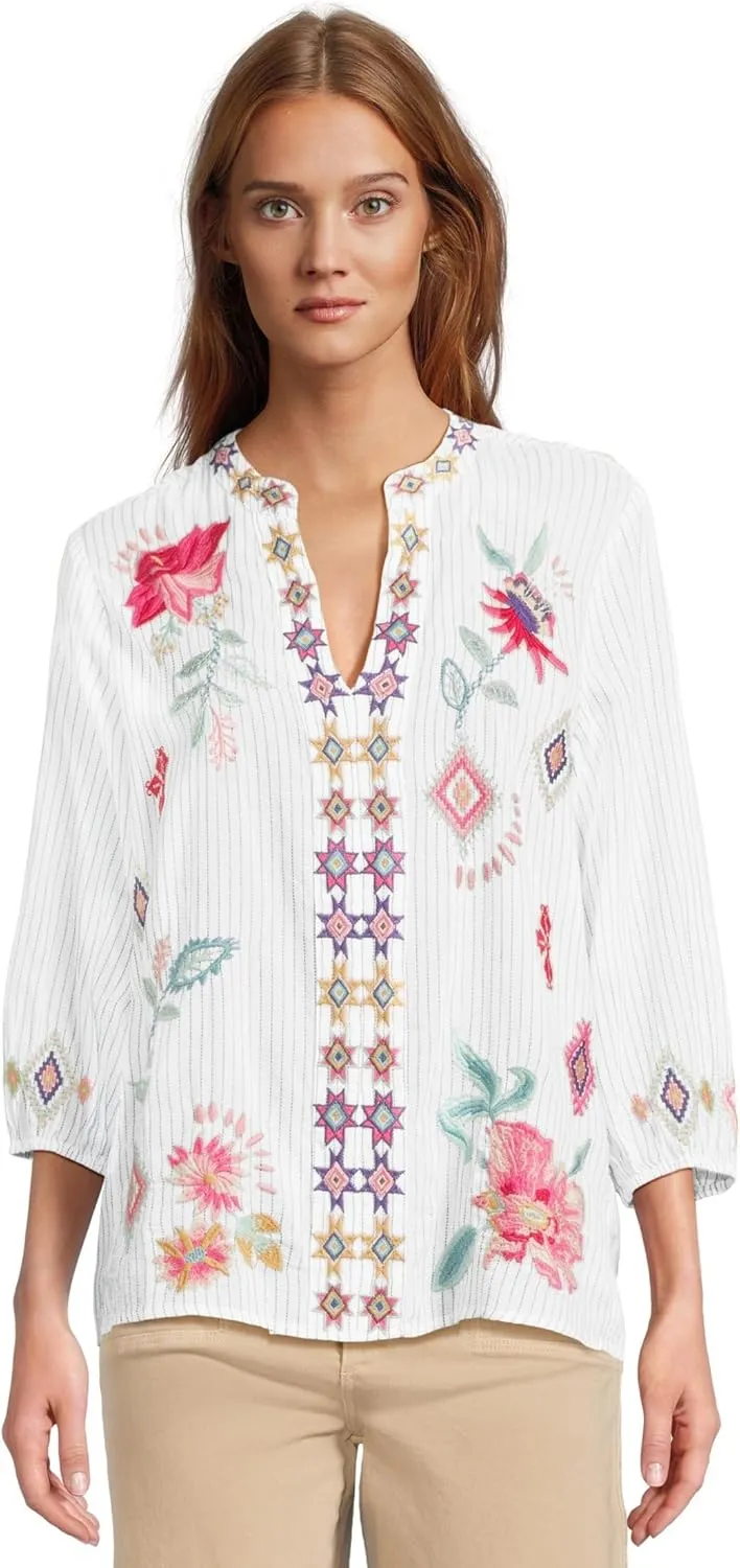 Johnny Was Women's Paris Effortless Blouse