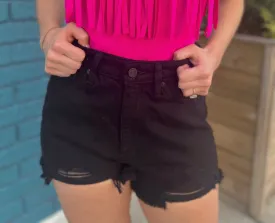 Kan Can High Rise Black Shorts