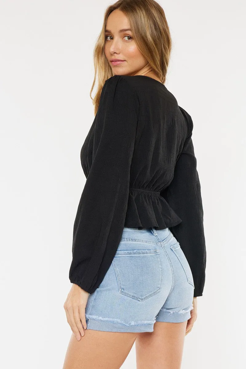 KanCan High Rise Denim Daze Shorts