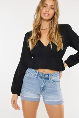 KanCan High Rise Denim Daze Shorts