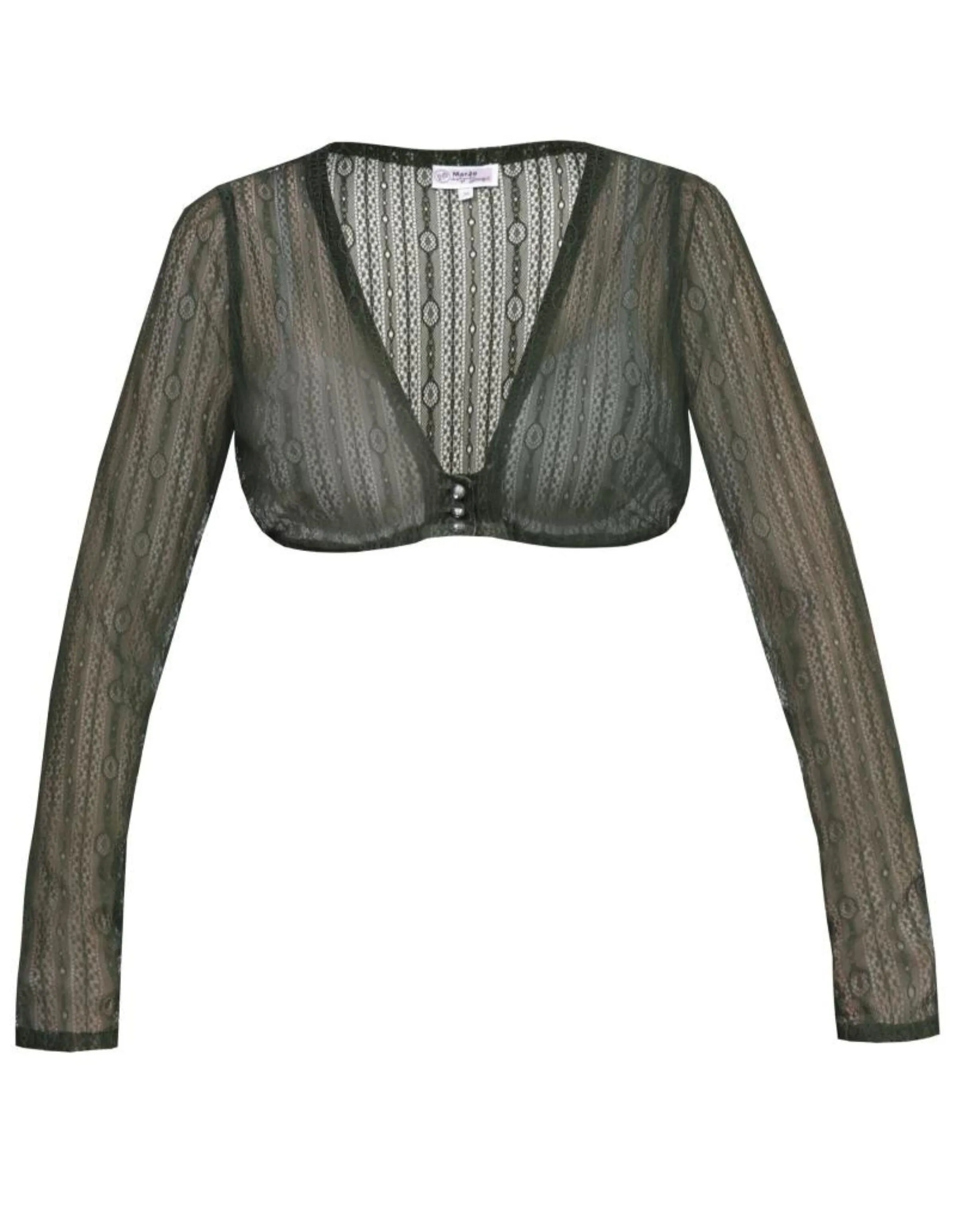 Lace Long Sleeve V-Neck Dirndl Blouse