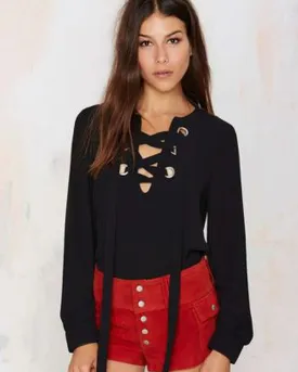 Lace Up Top