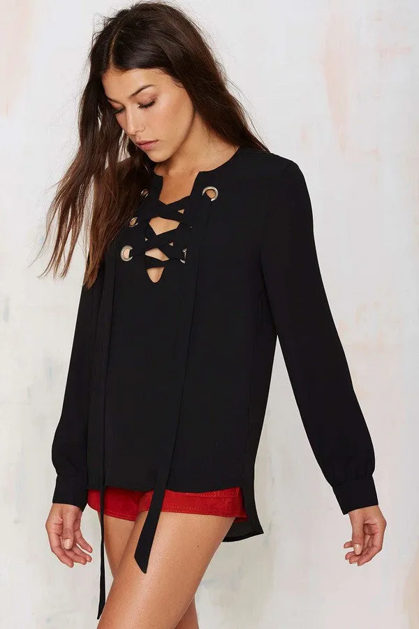 Lace Up Top