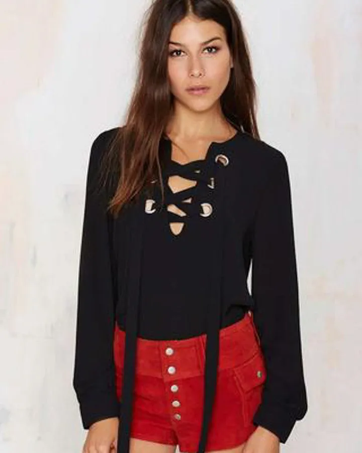 Lace Up Top
