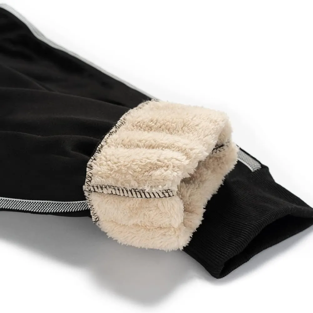 MANLUODANNI Men's Winter Fleece Sweatpants Sherpa Lined Pants Active Drawstring Jogger Trousers