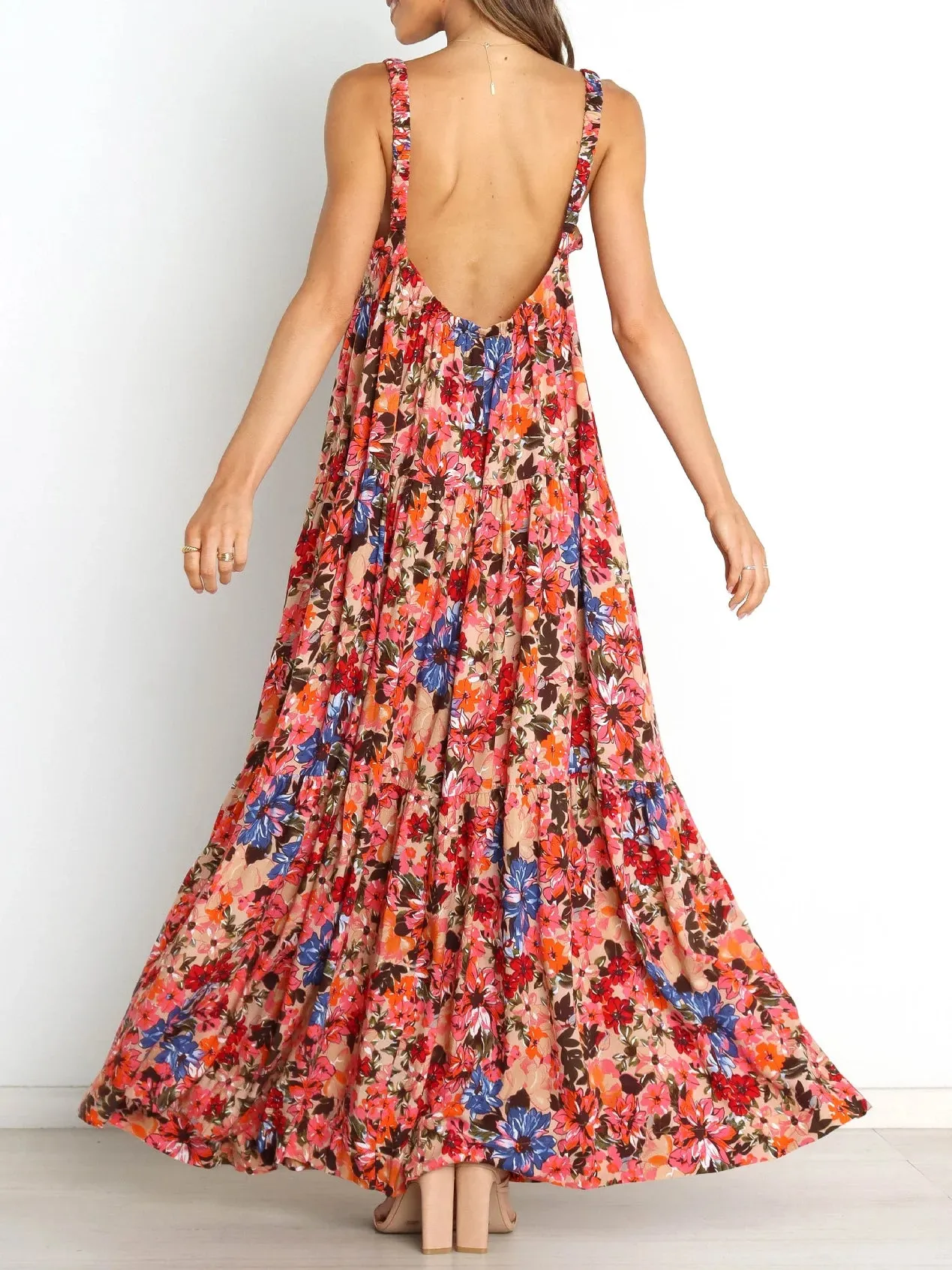 Maxi Dress - Boho Dress - Maxi Boho Sundress - Valentina Flower